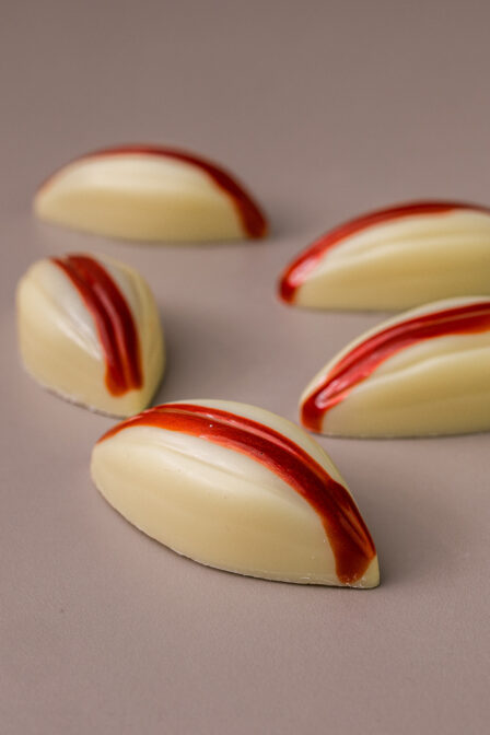 Witte chocolade framboos bonbon