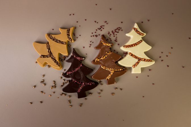 Magische chocolade kerstbomen